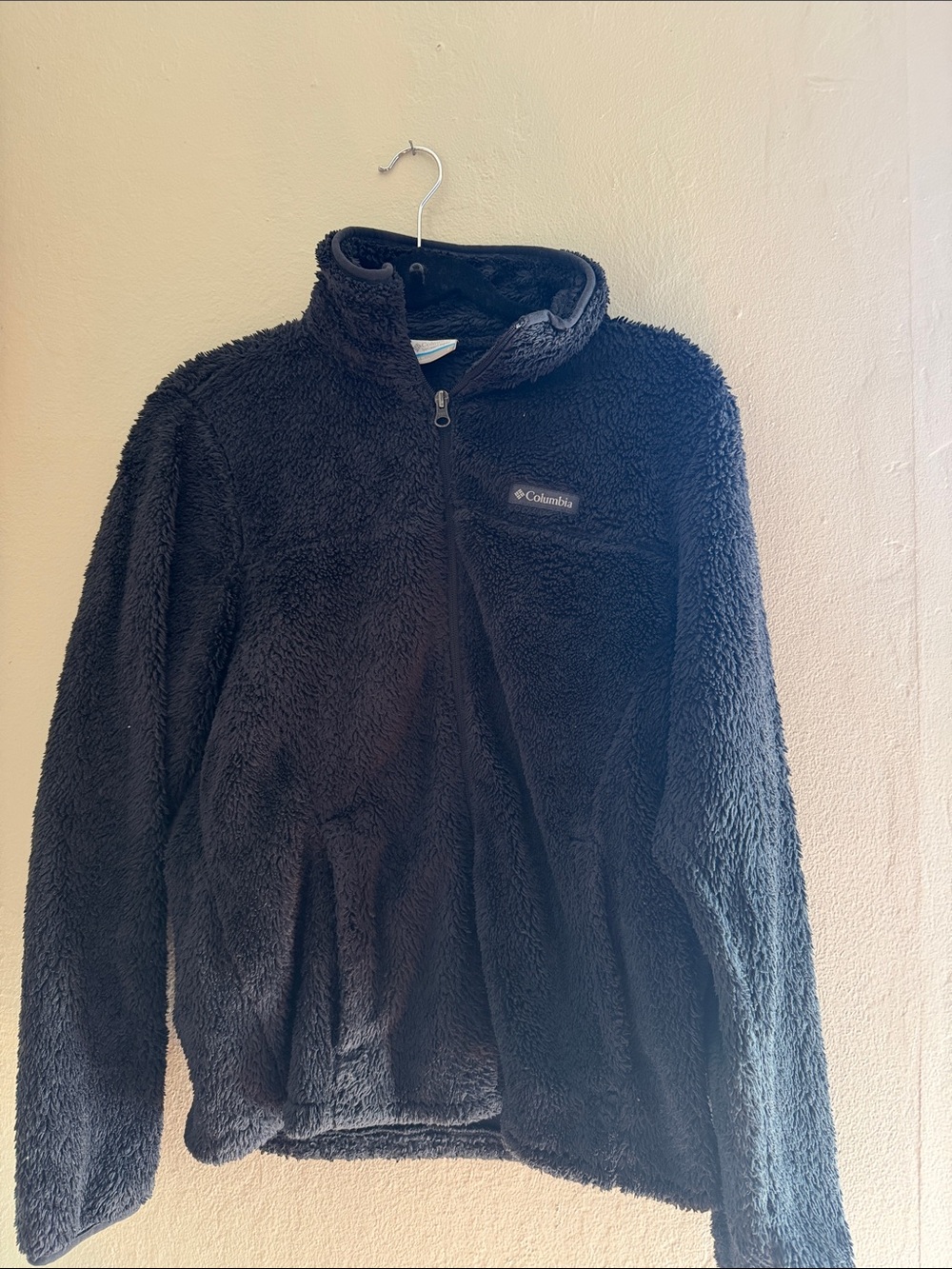 Columbia Black Plush Sherpa Zip Jacket